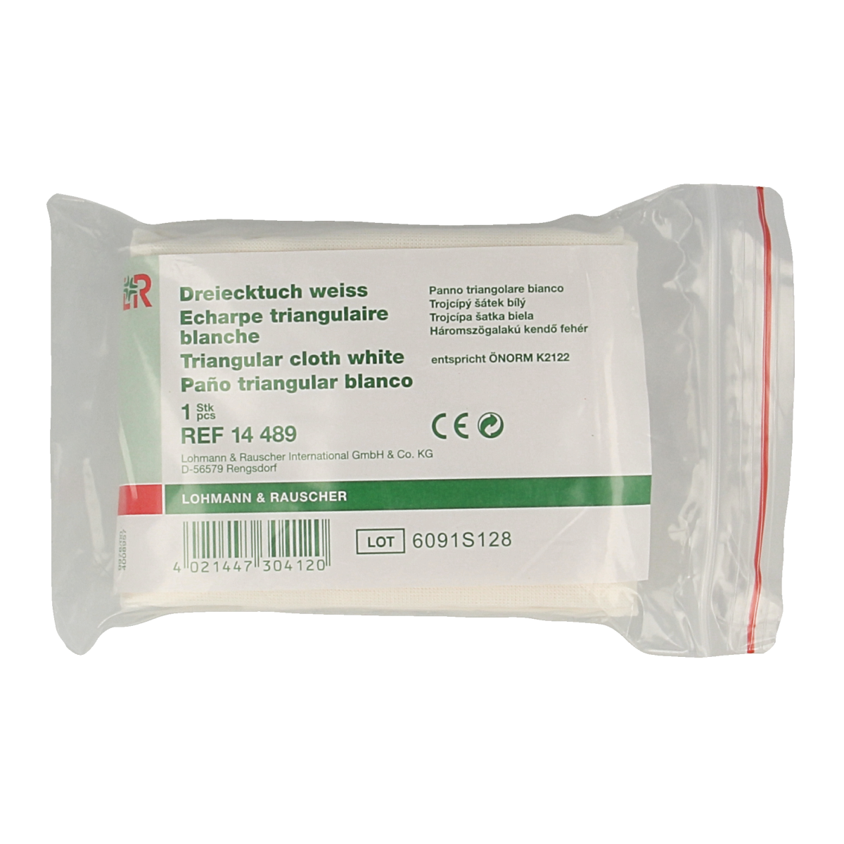 Lohmann&Rauscher Mitella wit universeel viscose 1.00 Stuks