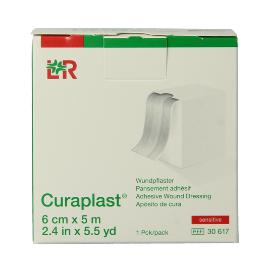 Curaplast Sensitive wondpleister 5m x 6cm 1 Rol