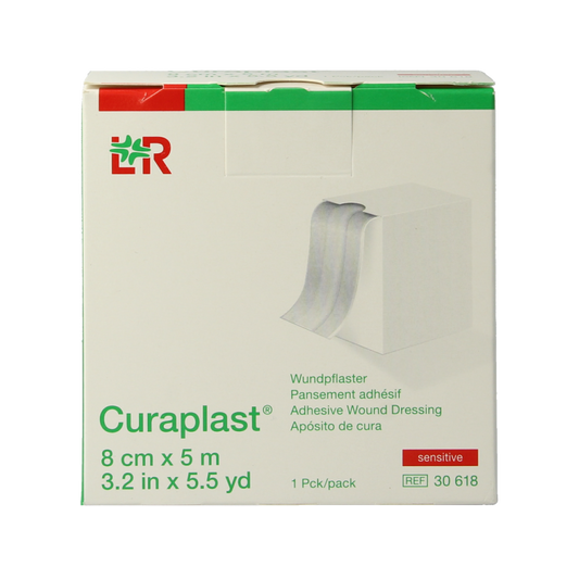 Curaplast Sensitive wondpleister 5m x 8cm 1 Rol