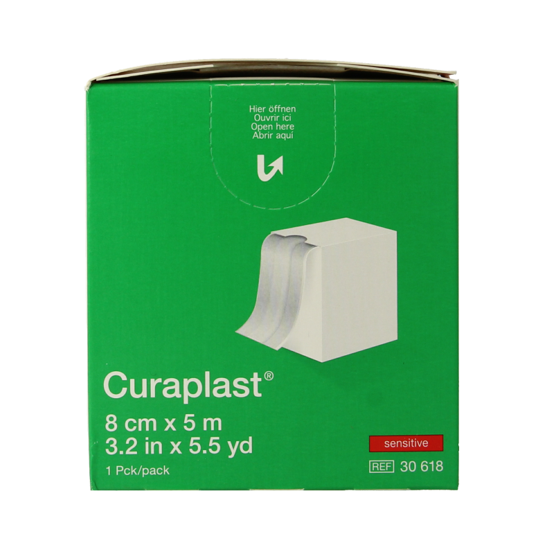 Curaplast Sensitive wondpleister 5m x 8cm 1 Rol
