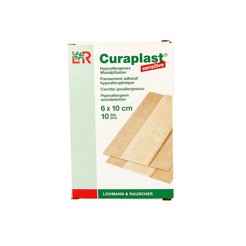 Curaplast Sensitive wondpleister 10cm x 6cm 10 Stuks