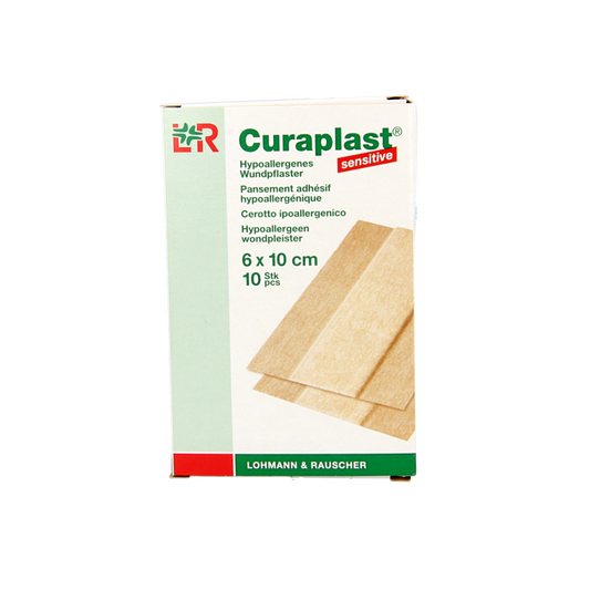 Curaplast Sensitive wondpleister 10cm x 6cm 10 Stuks
