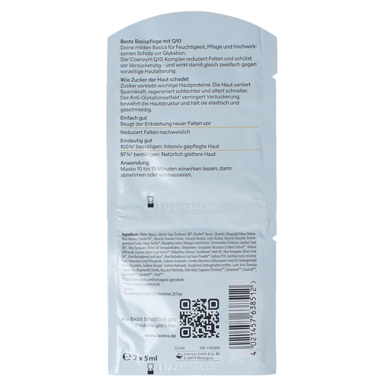 Lavera Basis Sensitive Q10 masker 10 Milliliter