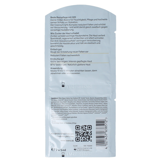 Lavera Basis Sensitive Q10 masker 10 Milliliter