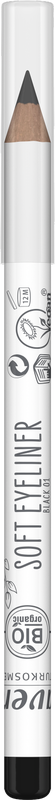 Lavera Soft eyeliner black 01 bio 1.00 Stuks