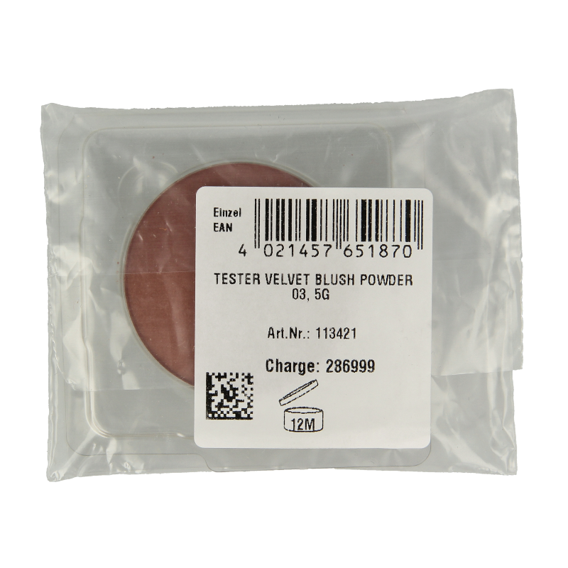 Lavera Velvet blush powder cashmire brown 03 tester 1 Tester