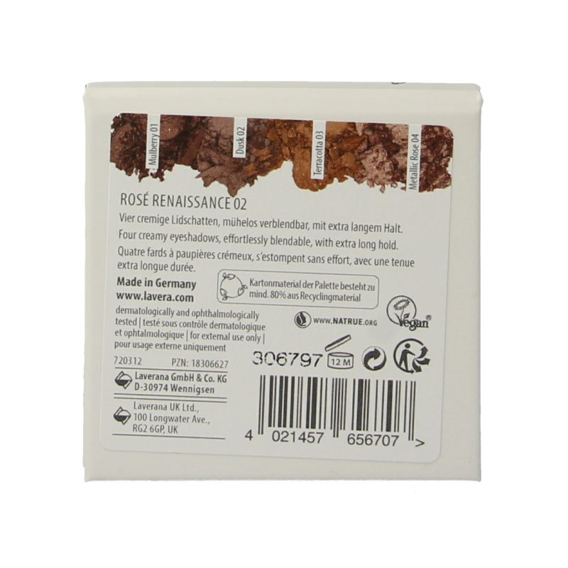 Lavera Signature colour eyeshadow rose renaissance 02 bio 1 Stuks