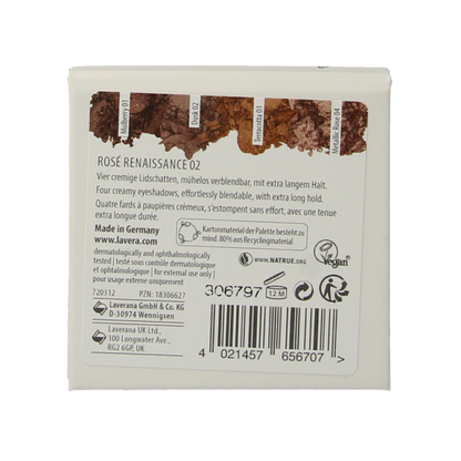 Lavera Signature colour eyeshadow rose renaissance 02 bio 1.00 Stuks