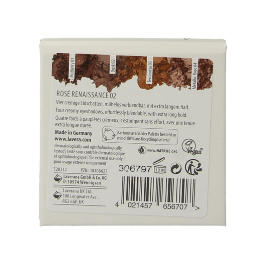 Lavera Signature colour eyeshadow rose renaissance 02 bio 1.00 Stuks