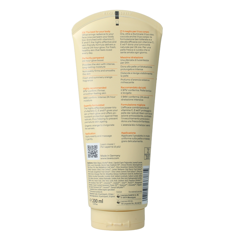 Lavera Bodylotion glow by nature bio 200 Milliliter