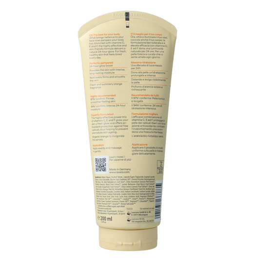 Lavera Bodylotion glow by nature bio 200 Milliliter