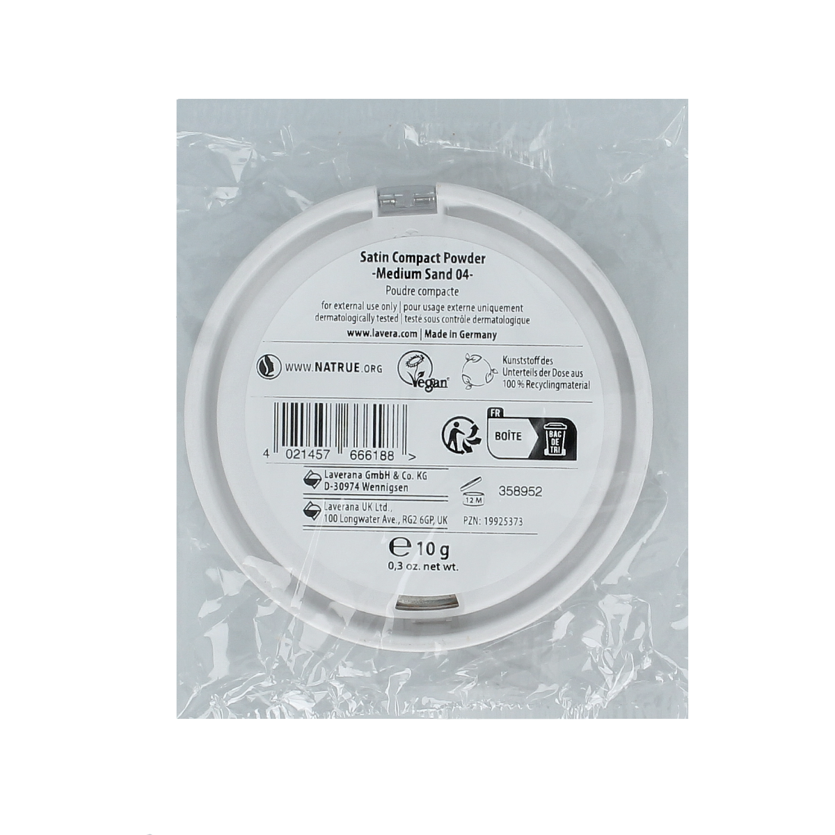 Lavera Satin compact powder medium sand 04 10.00 Gram