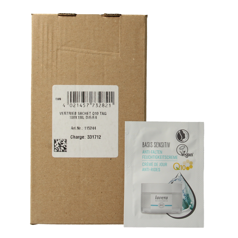 Lavera Sample basis sensitive Q10 dagcreme bio 100 Stuks