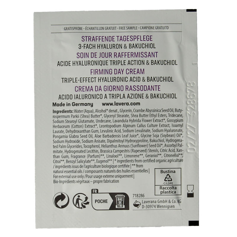 Lavera Sample firming daycream bio 100 Stuks