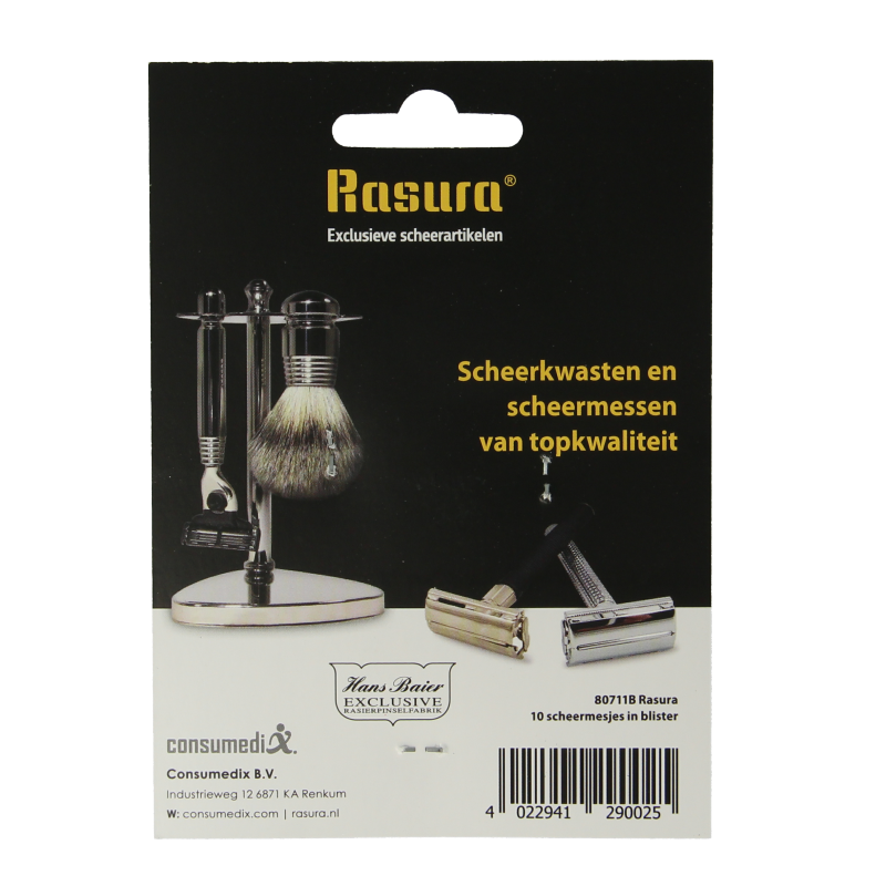 Hans Baier Scheermesjes op blister 10 Stuks
