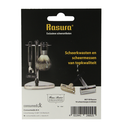 Hans Baier Scheermesjes op blister 10.00 Stuks