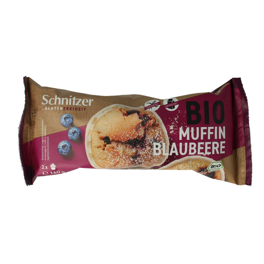Schnitzer Muffin bosbessen glutenvrij bio 140 Gram