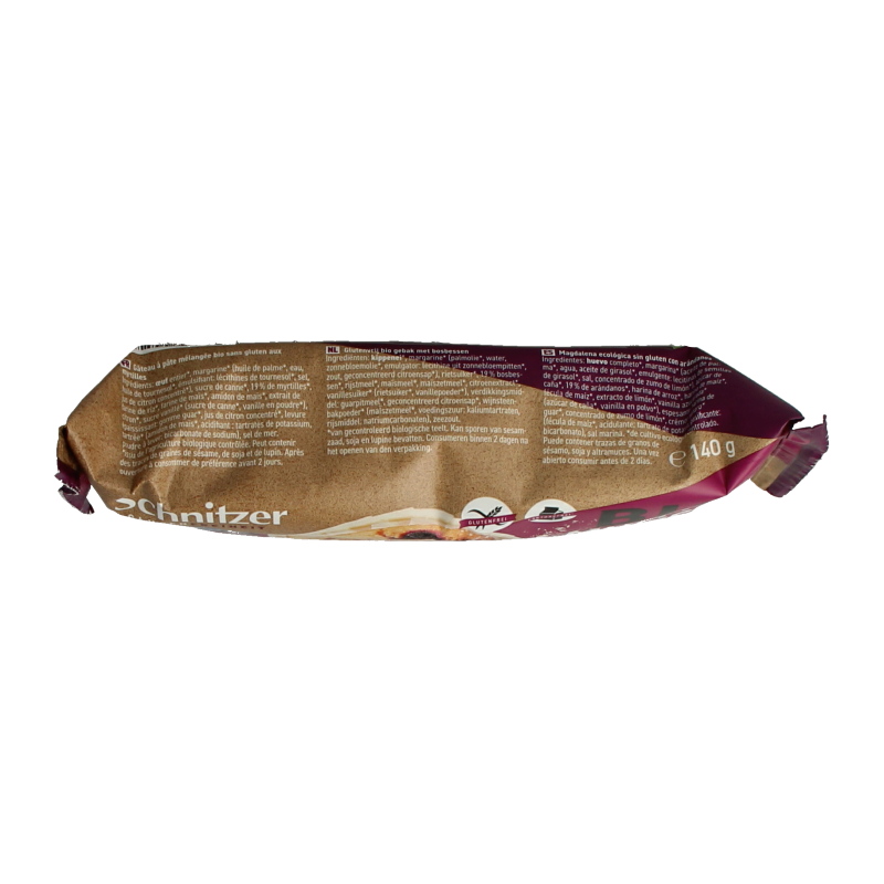 Schnitzer Muffin bosbessen glutenvrij bio 140 Gram