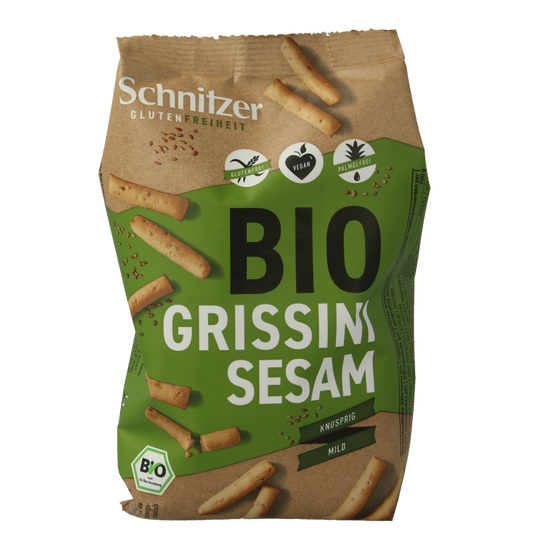 Schnitzer Grissini sesam glutenvrij bio 100 Gram
