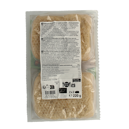 Schnitzer Focaccia 4 stuks glutenvrij bio 220.00 Gram