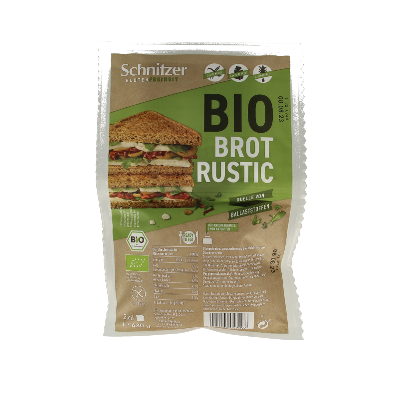 Schnitzer Bread'n toast dark glutenvrij bio 430 Gram