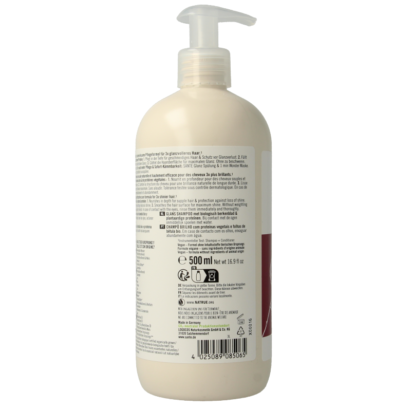 Sante Family shampoo berk & plantaardige proteine 500 Milliliter