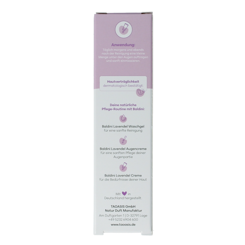 Baldini Oogcreme lavendel regenererend demeter 15 Milliliter