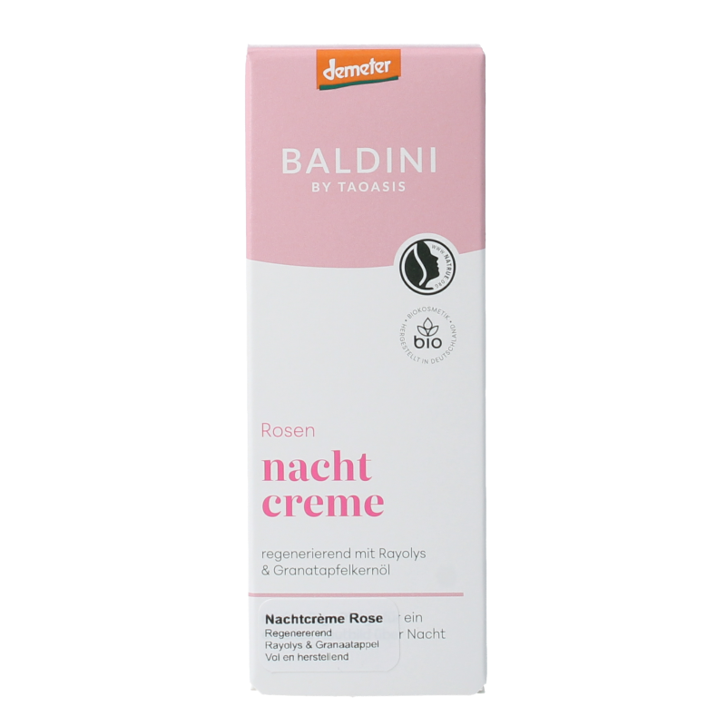 Baldini Nachtcreme rijk rose demeter 50 Milliliter