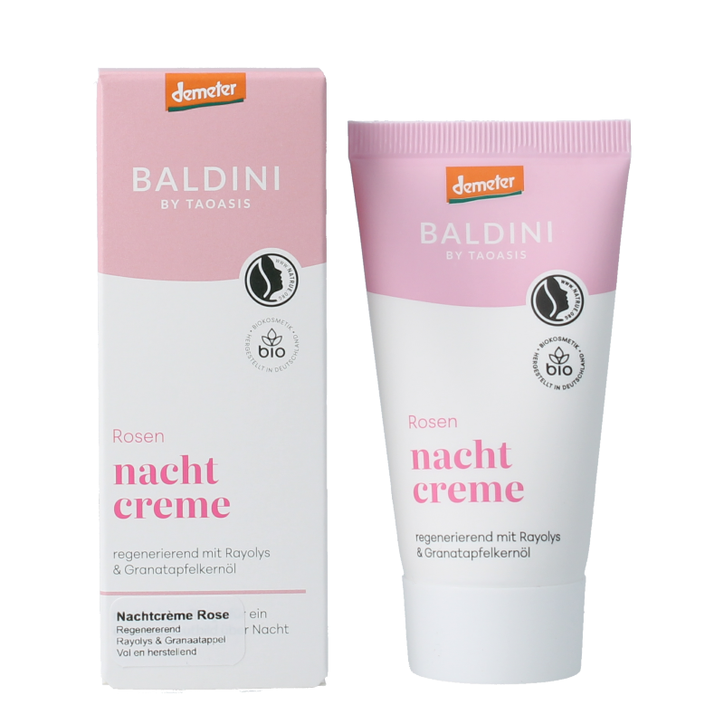 Baldini Nachtcreme rijk rose demeter 50 Milliliter