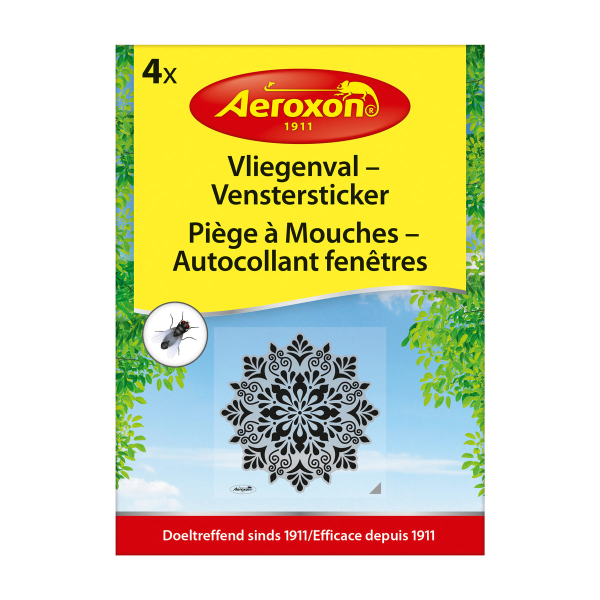 Aeroxon Vliegenval venstersticker 4.00 Stuks