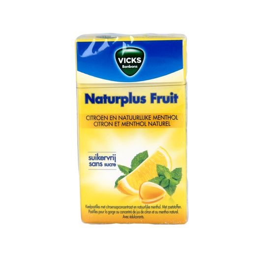 Vicks Citroen menthol suikervrij 40 Gram