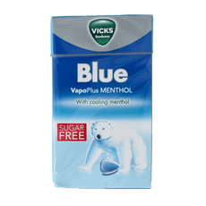 Vicks Blue menthol suikervrij box 40.00 Gram