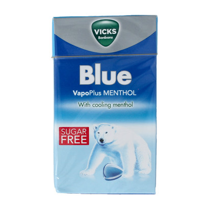 Vicks Blue menthol suikervrij box 40.00 Gram