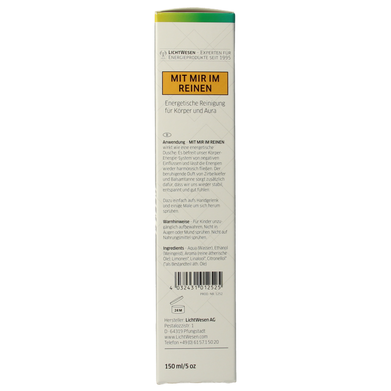 Lichtwesen Energetische reinigingsspray met mij in het reine 150 Milligram