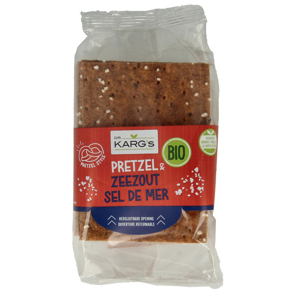 Dr. Karg's Op=Op Crackers pretzel zeezout bio 200.00 Gram