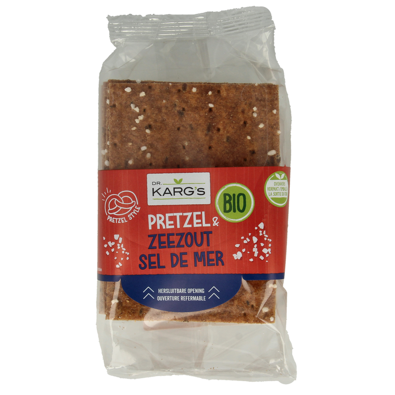 Dr. Karg's Op=Op Crackers pretzel zeezout bio 200.00 Gram