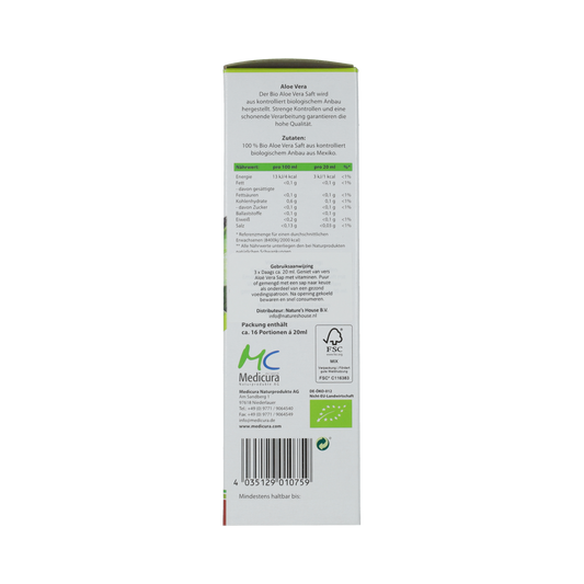 Medicura Aloe Vera 100% sap Bio 330.00 Milliliter
