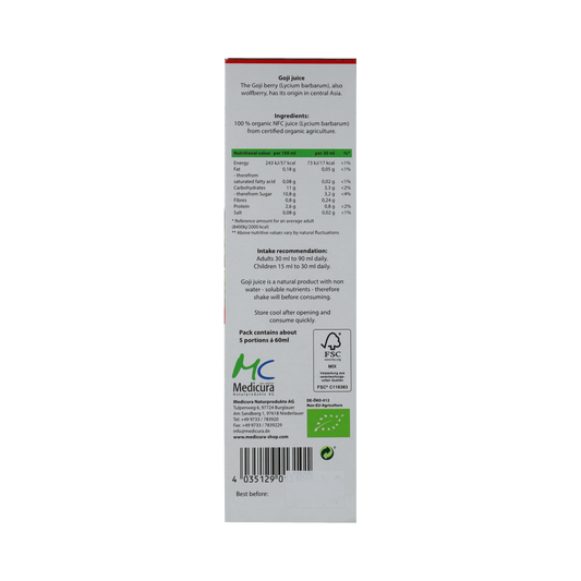 Medicura Goji 100% sap Bio 330.00 Milliliter