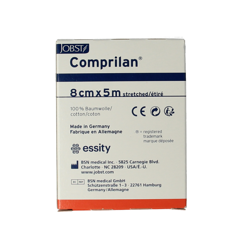 Comprilan Korte rek zwachtel 5m x 8cm 1 Stuks