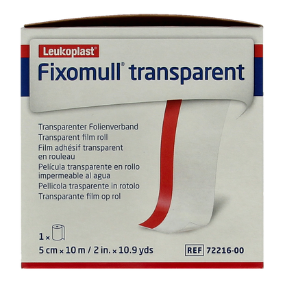 Fixomull Transparent 10m x 5cm 7221600  1.00 Stuks
