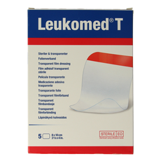 Leukomed Transparant wondverband T 8.0 x 10cm steriel  5 Stuks