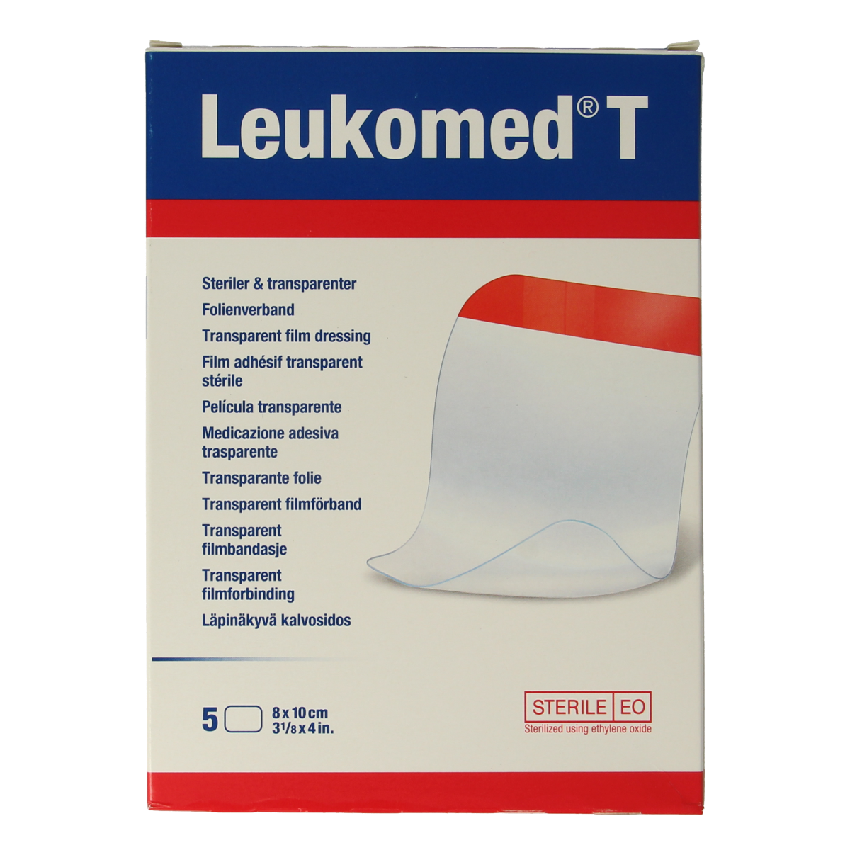 Leukomed Transparant wondverband T 8.0 x 10cm steriel  5.00 Stuks