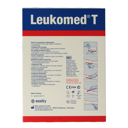 Leukomed Transparant wondverband T 8.0 x 10cm steriel  5.00 Stuks