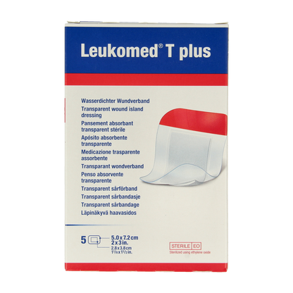 Leukomed Transparant wondverband T plus 5cm x 7.2cm 5.00 Stuks