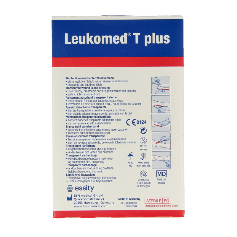 Leukomed Transparant wondverband T plus 5cm x 7.2cm 5 Stuks