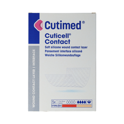 Cuticell CUTIMED CONTACT SILICONE 7.5X 10 CM 5.00 Stuks