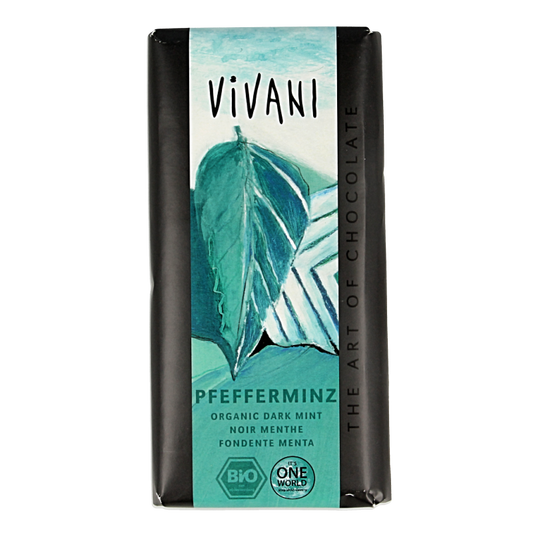 Vivani Chocolade puur met pepermunt bio 100 Gram