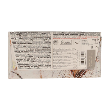 Vivani Chocolade wit met rice crispies bio 100 Gram