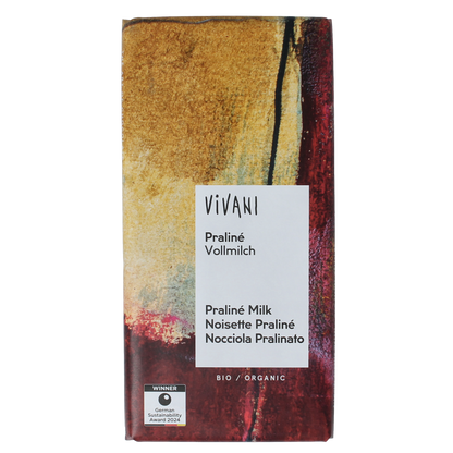 Vivani Chocolade melk praline nougat bio 100.00 Gram