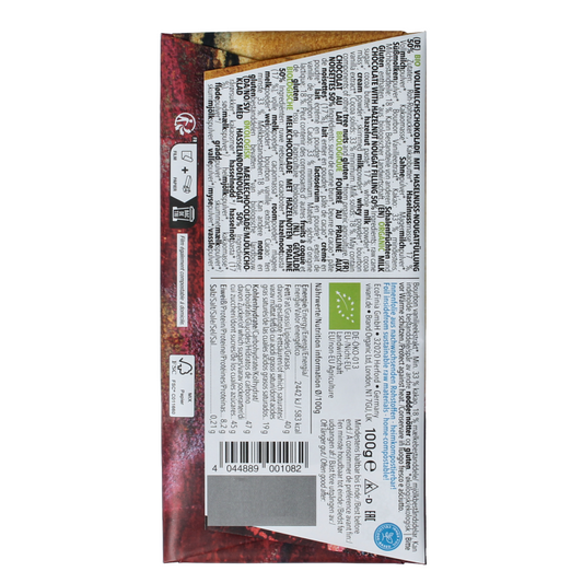 Vivani Chocolade melk praline nougat bio 100 Gram